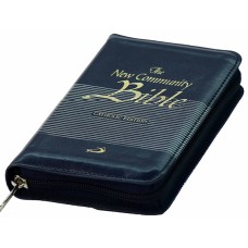 New Community Bible (Thumb index-Leather-Golden Edge-Blue Zip)